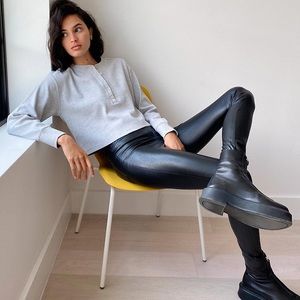 NEW Wilfred Free mavis T-shirt in heather grey XS